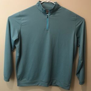Peter Millar XXL Mens Pullover Turquoise 1/4 Zip